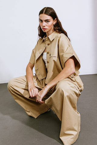 IT'S PERFECT TIMING WOVEN TOP - By Baano