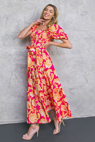 RUN TOWARDS LOVE POPLIN ANKLE DRESS - By Baano