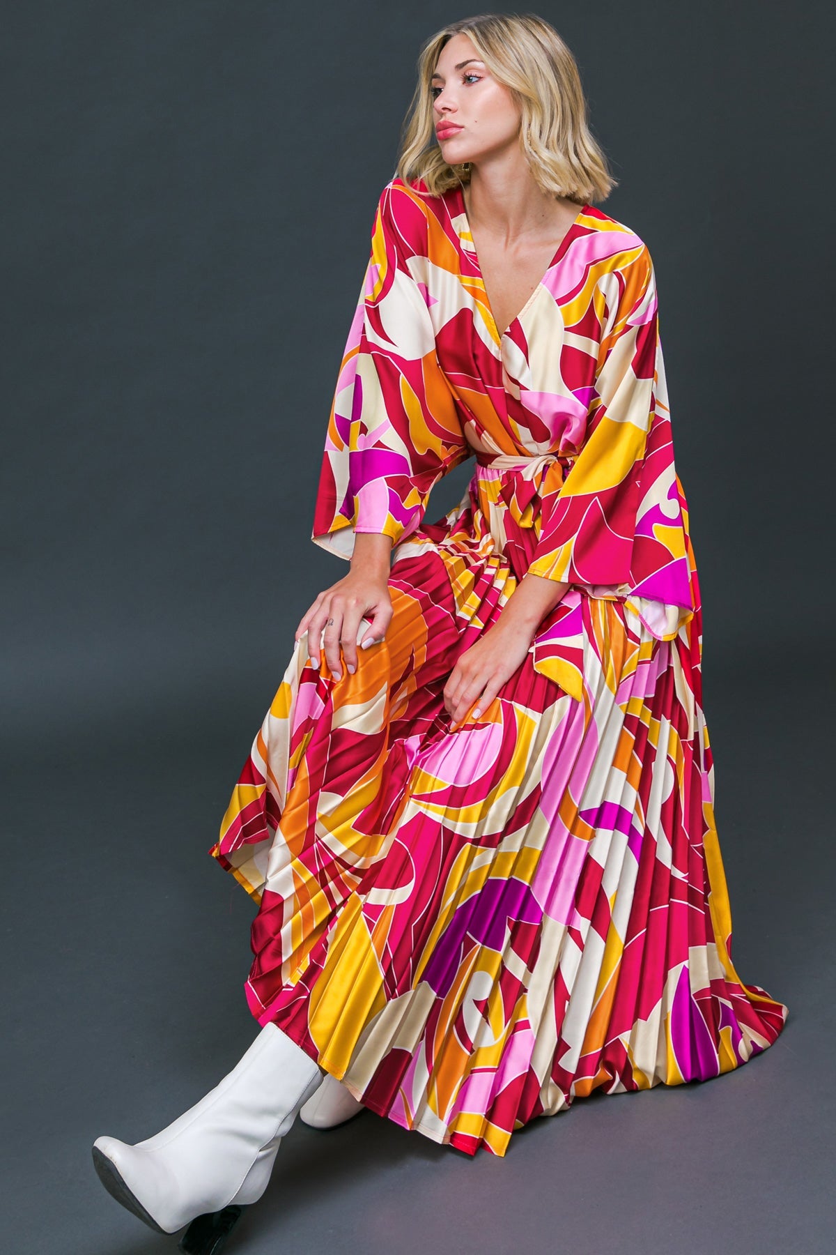 AT FIRST SIGHT WOVEN MIDI DRESS - By Baano