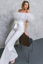 A POWER MOOD WHITE DENIM JUMPSUIT - By Baano