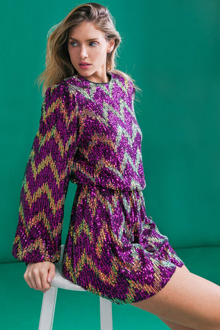 REAL ALLURE SEQUIN ROMPER - By Baano