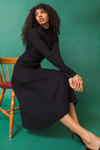 STOLEN KISSES SWEATER MIDI DRESS - By Baano