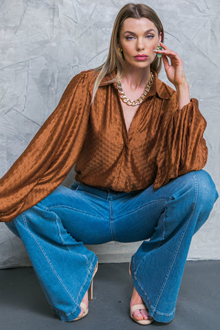 REGAL ROMANCE WOVEN TOP - By Baano