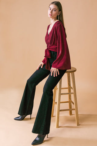 THE RIGHT ADDITION WOVEN TOP - By Baano