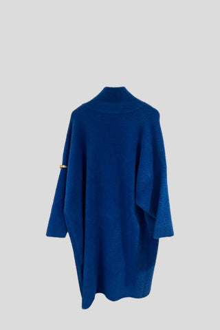 Blue Fuzzy Long Coat - By Baano