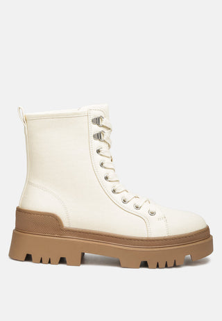 Fornax Lace -Up  Lug Sole Combat Boots