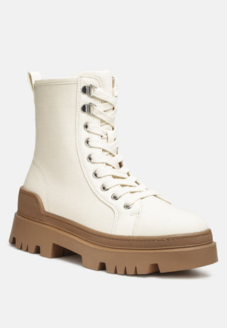 Fornax Lace -Up  Lug Sole Combat Boots