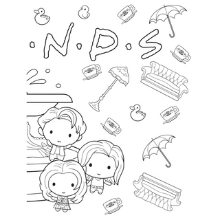 The Official Friends Coloring Book: The One with 100 Images to Color! (Spiral Bound) - By Baano