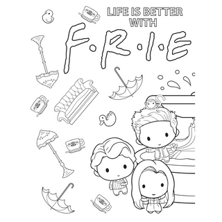 The Official Friends Coloring Book: The One with 100 Images to Color! (Spiral Bound) - By Baano