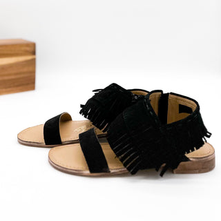 Fringe Star Sandal in Black Naughty Monkey