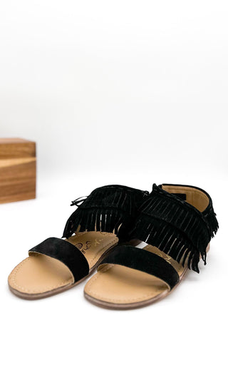 Fringe Star Sandal in Black Naughty Monkey