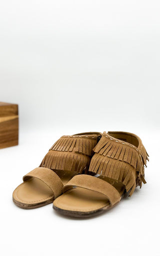 Fringe Star Sandal in Tan Naughty Monkey