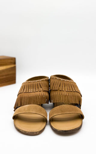 Fringe Star Sandal in Tan Naughty Monkey