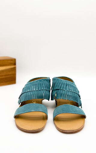 Fringe Star Sandal in Teal Naughty Monkey