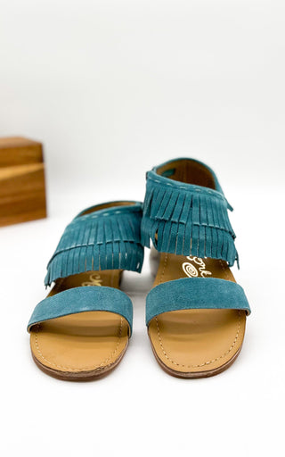 Fringe Star Sandal in Teal Naughty Monkey