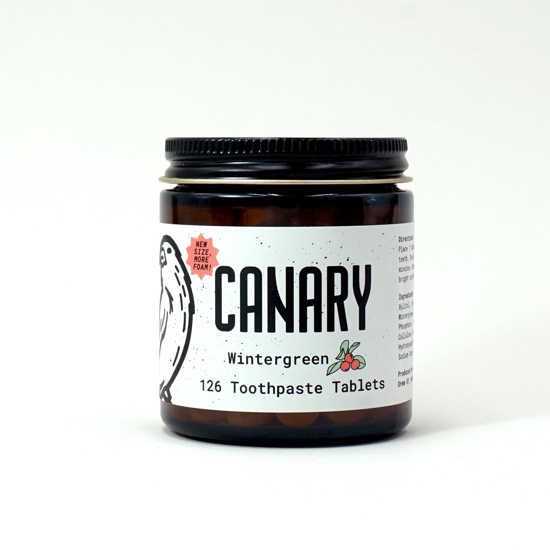 Wintergreen Toothpaste Tablets Canary