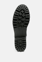 Frothy Buckled Ankle Boots With Croc Detail