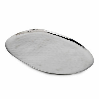 Full Polished Stainless Steel 18"X11" Oval Service Tray INOX Artisans
