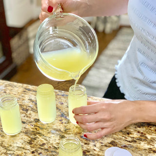 Glass Juice Shot Bottles Set