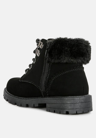 Fur Collared Ankle Boots