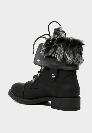 Fur Collared Two Way Wear Boot