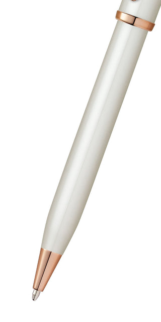 Century® II Pearlescent White Lacquer Ballpoint Pen - By Baano