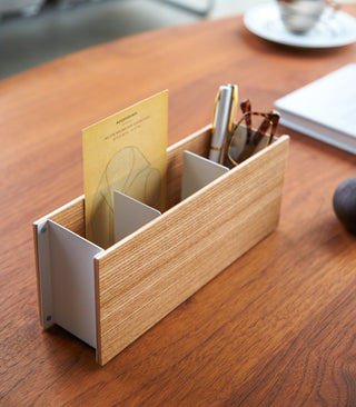 Desk Organizer - Small - Steel + Wood - By Baano