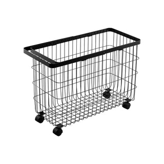 Rolling Wire Basket (14.8" H)  - Steel - By Baano