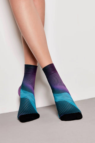 Socks Conte Fantasy 907 - "Hologram" Pattern - By Baano