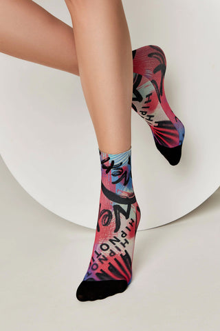 Socks Conte Fantasy 909 - "Hipnotic" Pattern - By Baano