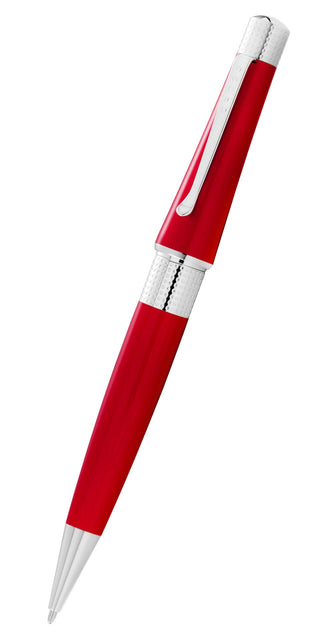 Beverly Translucent Red Lacquer Ballpoint Pen - By Baano