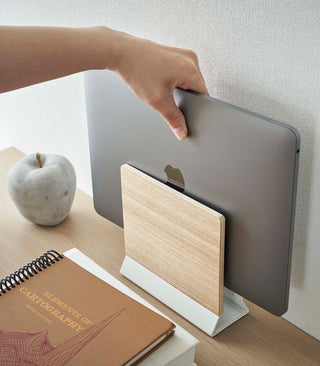 Slim Laptop Stand - Steel + Wood - By Baano