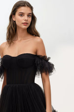Geisha Bustier Tulle Midi Dress - By Baano