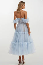 Geisha Bustier Tulle Midi Dress - By Baano