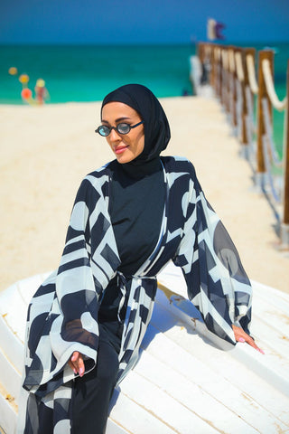 Black Pareo Kimono P2337 - By Baano