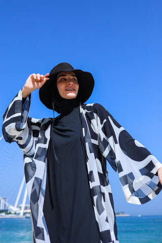 Black Pareo Kimono P2337 - By Baano