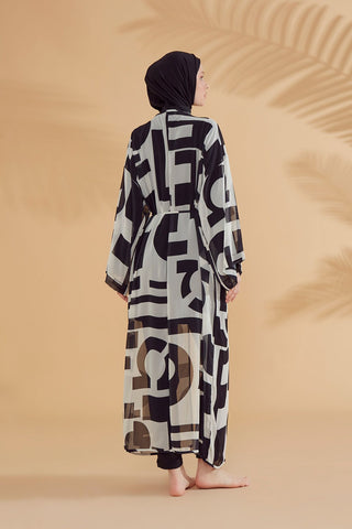 Black Pareo Kimono P2337 - By Baano