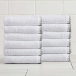 Cotton Border-Stitched 6-Piece Towel Set - Valery Collection