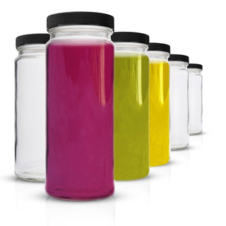 Original Series Wide Mouth Glass Bottles w/ Lids & Silicone Liner, 16 oz