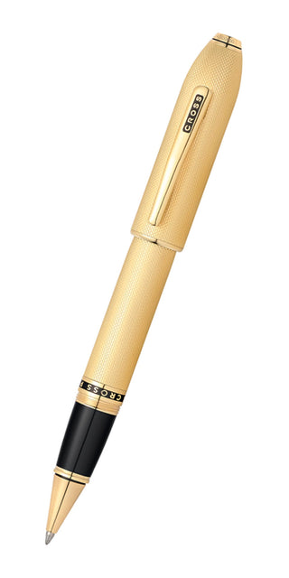 Peerless™ 23KT Heavy Gold Plate with Gold Plated Appointments and Swarovski Crystal Rollerball Pen - By Baano