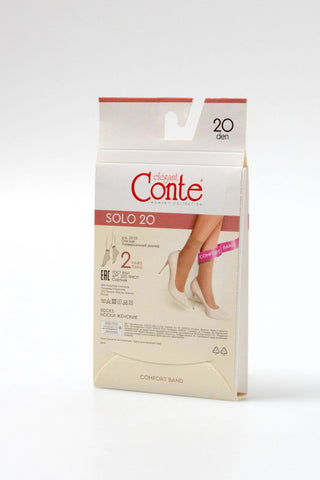 Socks Conte Solo 20 Den (2 pairs) - By Baano