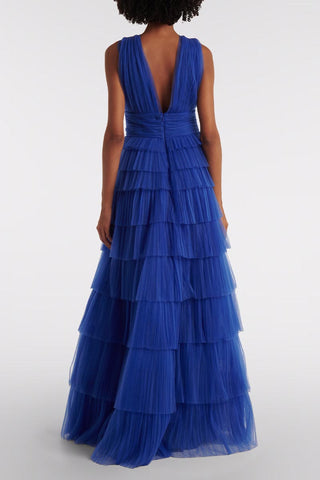 Gorgeous Blue Tiered Maxi Dress - By Baano