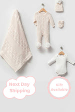 Daniel Cream Newborn Knit Coming Home Set (5 pcs) - By Baano