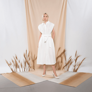 DEEPER CONNECTION WOVEN MIDI DRESS - By Baano