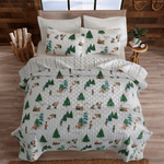 3 Piece Christmas Quilt - Mittens Collection Great Bay Home
