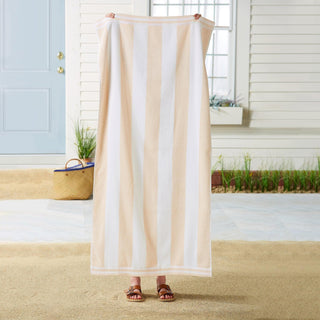 4 Pack Striped Cabana Beach Towel - Edgartown Collection Great Bay Home