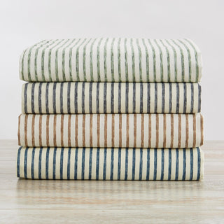 Striped Microfiber Sheet Set - Evette Collection