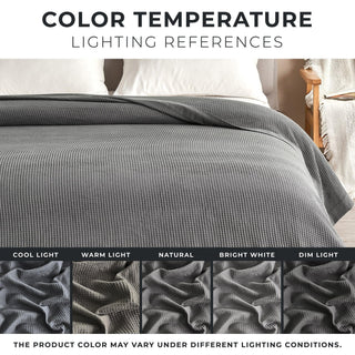 100% Cotton Small Waffle Weave Blanket - Hazel Collection Great Bay Home