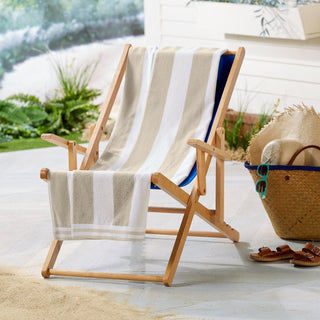Oversized Striped Cabana Beach Towel - Edgartown Collection Great Bay Home