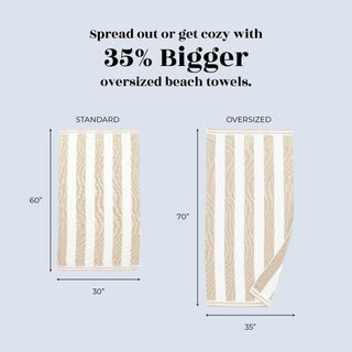 Oversized Striped Cabana Beach Towel - Edgartown Collection Great Bay Home